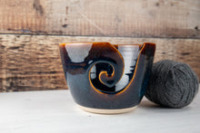 Load image into Gallery viewer, Yarn Bowl - Amber Blue - Thrown In Stone