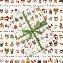 Load image into Gallery viewer, Christmas Gift Wrap - Santa Paws - Cats - Dandelion Stationery