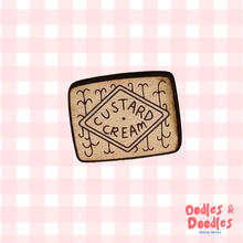 Load image into Gallery viewer, Wooden Pin - Custard Cream Wooden Pin Badge - Biscuit Lover Gift - Oodles & Doodles