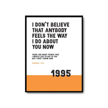 Load image into Gallery viewer, Song Lyrics Print - Wonderwall - Oasis - JAM Artworks