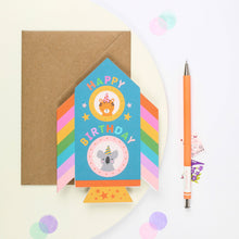 Load image into Gallery viewer, Greetings Card - Rocket Birthday Card - Mifkins