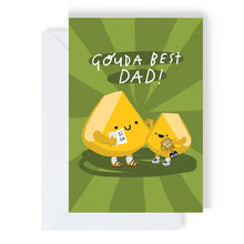 Load image into Gallery viewer, Gouda Best Dad Greeting Card - The Playful Indian - Dad Greetings Card - Fathers Day - Cheesy jokes