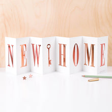 Load image into Gallery viewer, New Home - Luxury Concertina Foil Banner Card - Greetings Card - Coulson Macleod