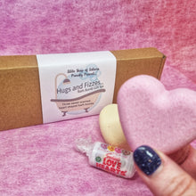 Load image into Gallery viewer, Hugs and Fizzes - pampering bath and body gift set - Little Shop of Lathers