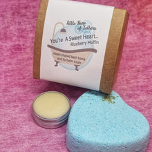 Load image into Gallery viewer, You're a Sweet Heart - Blueberry Muffin - pampering bath and body gift set - Little Shop of Lathers