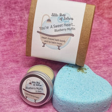 Load image into Gallery viewer, You're a Sweet Heart - Blueberry Muffin - pampering bath and body gift set - Little Shop of Lathers
