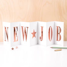 Load image into Gallery viewer, New Job - Luxury Concertina Foil Banner Card - Greetings Card - Coulson Macleod