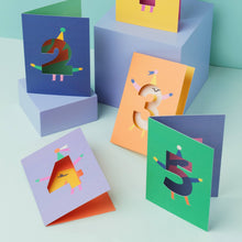 Load image into Gallery viewer, Greetings Card - Age 5 - Die Cut 5th Birthday Card - Rumble Cards
