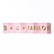 Load image into Gallery viewer, 50th Birthday Card - Mini Concertina Fold-Out Banner - Coulson Macleod