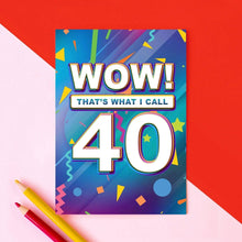 Load image into Gallery viewer, Greetings Card - Wow! That's What I Call 40 - 40th Birthday Card - Of Life & Lemons