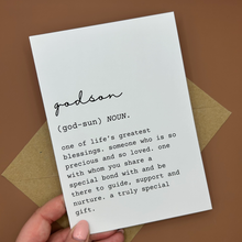Load image into Gallery viewer, Godson Definition Greeting Card - Swale Studios