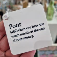 Load image into Gallery viewer, Dictionary Definition Keyrings - Sarcastic gifts, lots of sayings! - The Crafty Little Fox