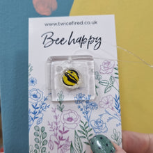 Load image into Gallery viewer, Glass Keepsake Wish - Bee Puns - Sentimental gift token - Twice Fired