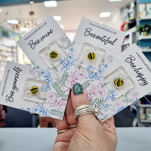 Load image into Gallery viewer, Glass Keepsake Wish - Bee Puns - Sentimental gift token - Twice Fired