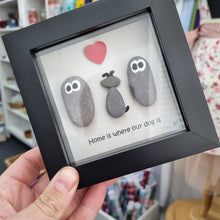 Load image into Gallery viewer, Dog Pebble Art Frame  - Home is where my dog is - Pebbled19