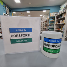 Load image into Gallery viewer, Mug - Horsforth Road Sign Mug - Fred & Bo - Yorkshire Gifts