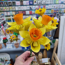 Load image into Gallery viewer, Origami Daffodils - Bouquet of 3 - Easter Gift - Origami Blooms