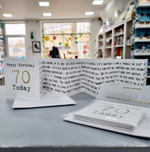 Load image into Gallery viewer, 70th Birthday Card - Mini Concertina Fold-Out Banner - Coulson Macleod