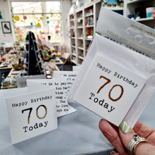 Load image into Gallery viewer, 70th Birthday Card - Mini Concertina Fold-Out Banner - Coulson Macleod