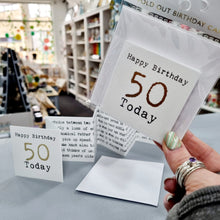 Load image into Gallery viewer, 50th Birthday Card - Mini Concertina Fold-Out Banner - Coulson Macleod