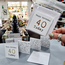 Load image into Gallery viewer, 40th Birthday Card - Mini Concertina Fold-Out Banner - Coulson Macleod