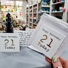 Load image into Gallery viewer, 21st Birthday Card - Mini Concertina Fold-Out Banner - Coulson Macleod