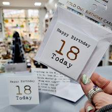 Load image into Gallery viewer, 18th Birthday Card - Mini Concertina Fold-Out Banner - Coulson Macleod