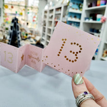 Load image into Gallery viewer, 13th Birthday Card - Mini Concertina Fold Out Banner Card - Coulson Macleod