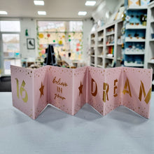 Load image into Gallery viewer, 16th Birthday Card - Mini Concertina Fold-Out Banner - Coulson Macleod