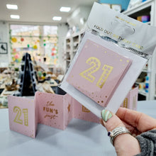 Load image into Gallery viewer, 21st Birthday Card - Mini Concertina Fold-Out Banner - Coulson Macleod