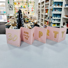 Load image into Gallery viewer, 30th Birthday Card - Mini Concertina Fold-Out Banner - Coulson Macleod