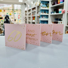 Load image into Gallery viewer, 60th Birthday Card - Mini Concertina Fold-Out Banner - Coulson Macleod