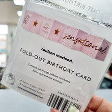 Load image into Gallery viewer, 60th Birthday Card - Mini Concertina Fold-Out Banner - Coulson Macleod