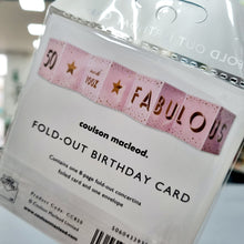 Load image into Gallery viewer, 50th Birthday Card - Mini Concertina Fold-Out Banner - Coulson Macleod