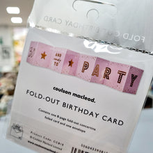Load image into Gallery viewer, 30th Birthday Card - Mini Concertina Fold-Out Banner - Coulson Macleod