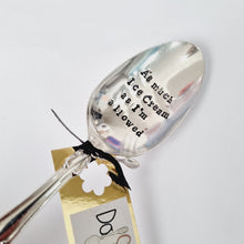 Load image into Gallery viewer, As Much Ice Cream As I’m Allowed - stamped spoon - Dollop and Stir