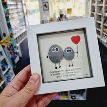Load image into Gallery viewer, Grandparents Make The World A Little Softer - Grandma Pebble Art Frame - Pebbled19