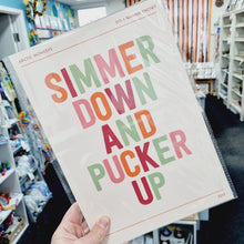 Load image into Gallery viewer, Lyrics Print - A4 - Simmer down and pucker up - Arctic Monkeys - Blush and Blossom