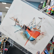 Load image into Gallery viewer, Scarborough Fishing Boats - Yorkshire Art - Tim Gomersall Art & Illustration