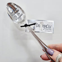 Load image into Gallery viewer, As much custard as I’m allowed - stamped spoon - Dollop and Stir