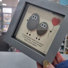 Load image into Gallery viewer, Grandparents Make The World A Little Softer - Grandma Pebble Art Frame - Pebbled19