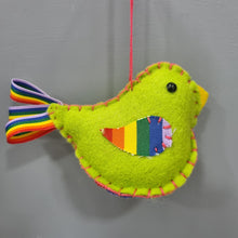 Load image into Gallery viewer, Bird - Rainbow Felt Bird Decoration - Lots of Colours - Quirky Threads Art
