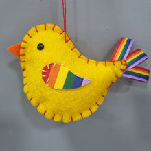 Load image into Gallery viewer, Bird - Rainbow Felt Bird Decoration - Lots of Colours - Quirky Threads Art