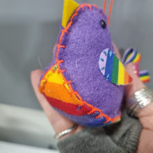 Load image into Gallery viewer, Bird - Rainbow Felt Bird Decoration - Lots of Colours - Quirky Threads Art