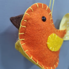 Load image into Gallery viewer, Bird - Rainbow Felt Bird Decoration - Lots of Colours - Quirky Threads Art