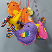 Load image into Gallery viewer, Bird - Rainbow Felt Bird Decoration - Lots of Colours - Quirky Threads Art