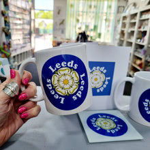 Load image into Gallery viewer, Mug - Leeds Leeds Leeds - Leeds United Mug - Fred & Bo - Yorkshire Gifts - LUFC