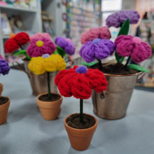 Load image into Gallery viewer, Mini Crochet Flower in Pot - Lots of colours - Best Efforts