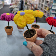 Load image into Gallery viewer, Mini Crochet Flower in Pot - Lots of colours - Best Efforts