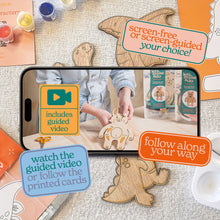 Load image into Gallery viewer, Craft Kit - Paint Your Own Wooden Dinosaurs Craft Kit - Painting Set - Let's Make & Do